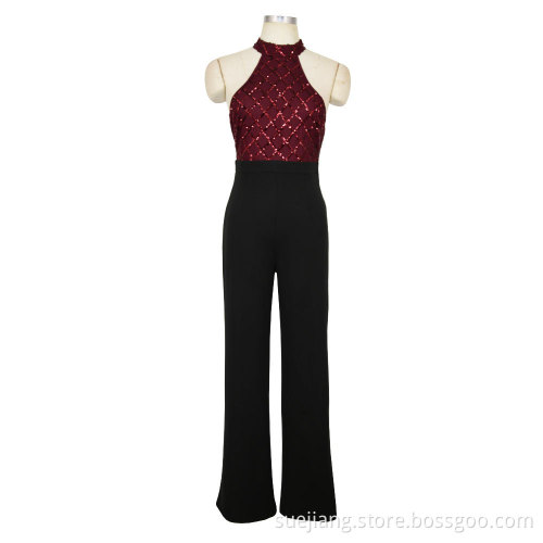 Women Office Loose Tube Wide Leg Pants Jumpsuits